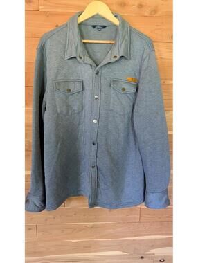 Simply Southern Slate Blue Quilted Snap Front Jacket Size XL